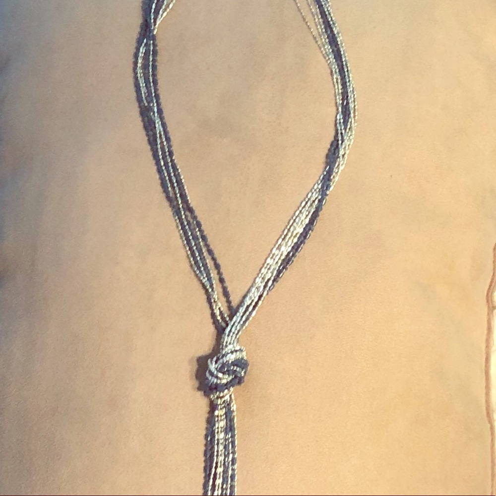 Blue and silver necklace